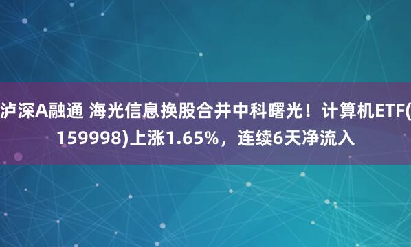 泸深A融通 海光信息换股合并中科曙光！计算机ETF(159998)上涨1.65%，连续6天净流入